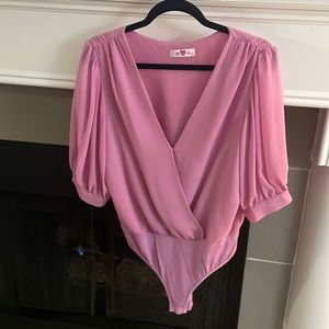 Chiffon short sleeved bodysuit